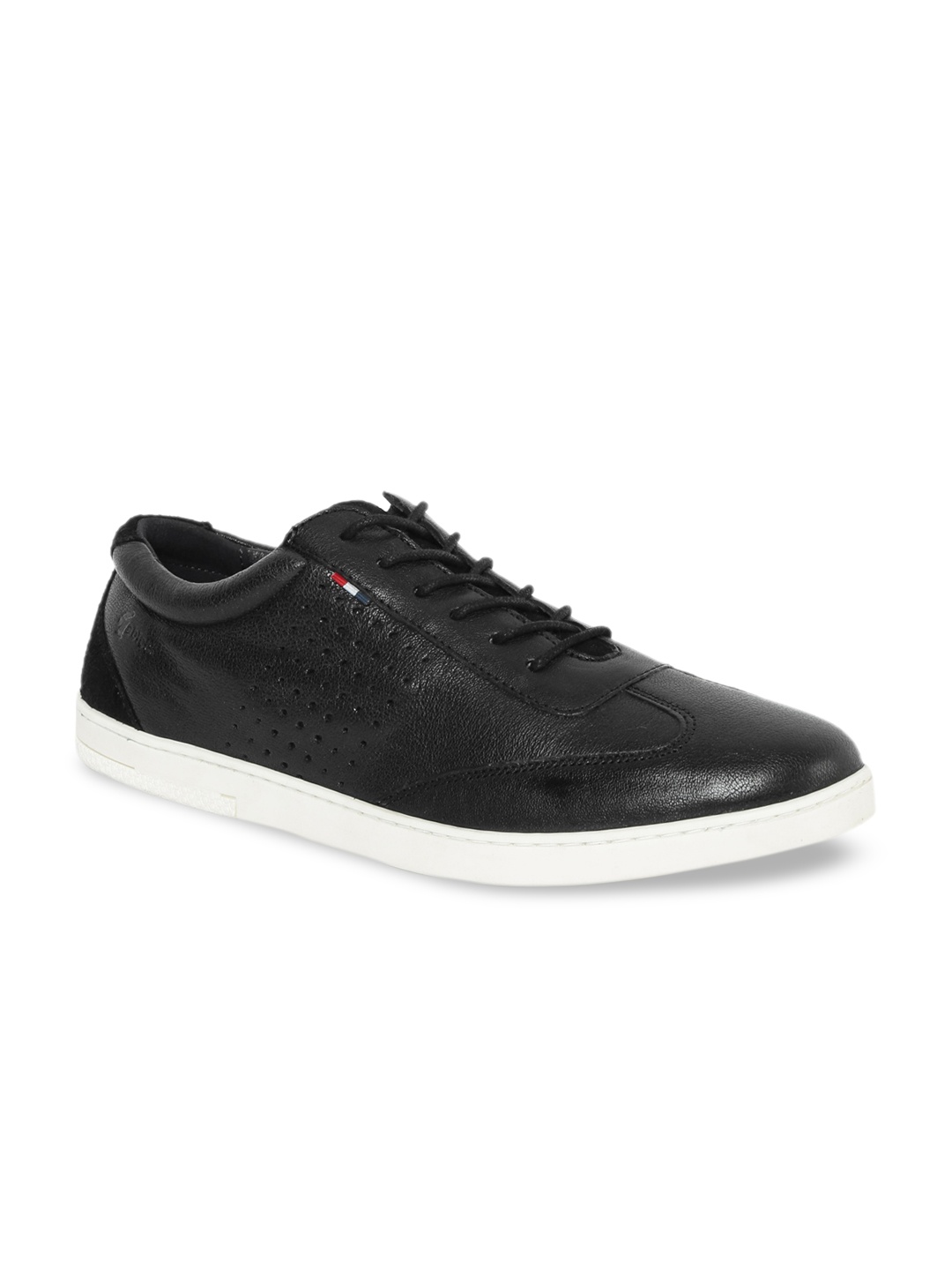 GABICCI Men Black Leather Sneakers