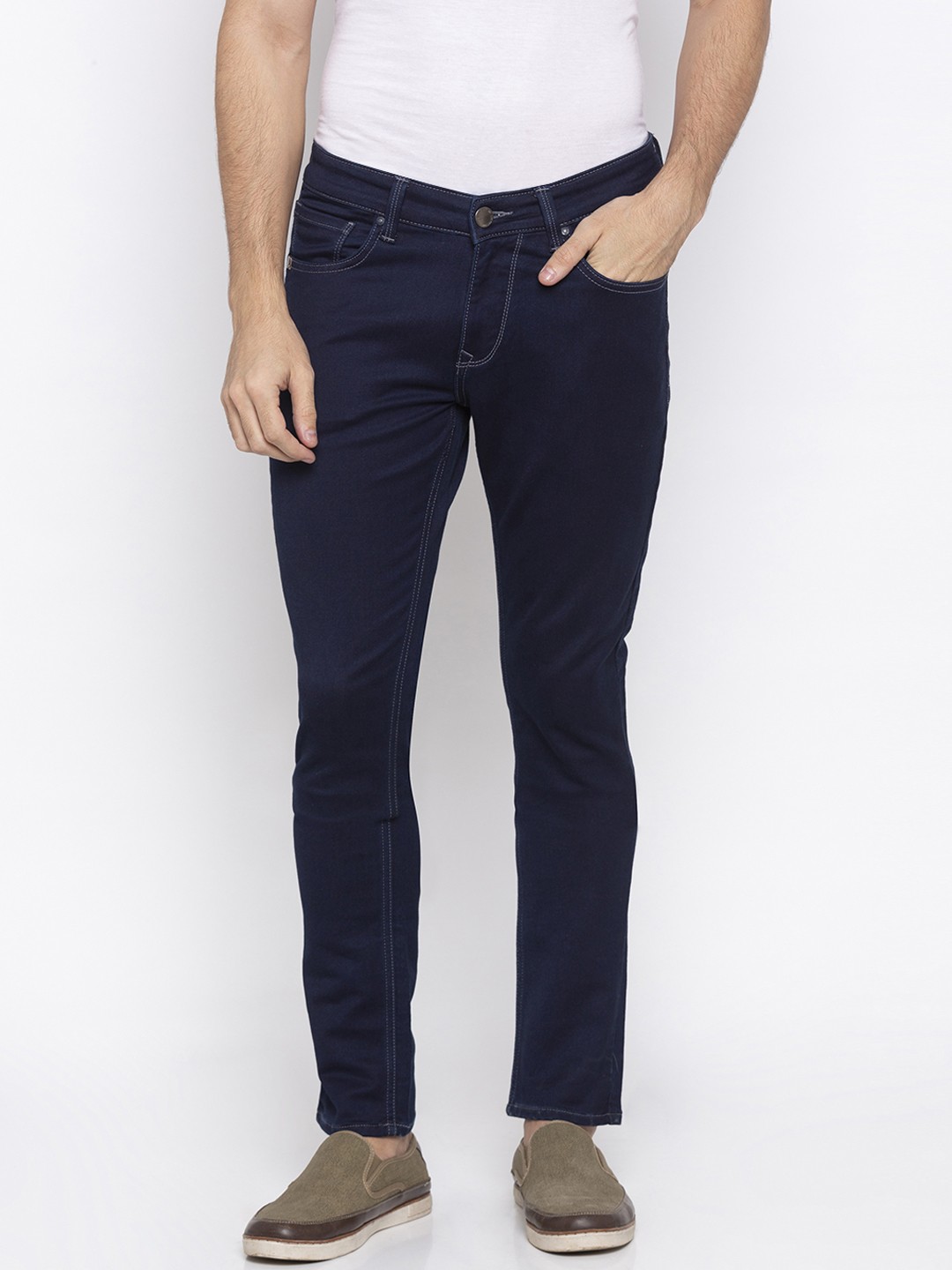 

SPYKAR Men Navy Blue Skinny Fit Low-Rise Clean Look Jeans