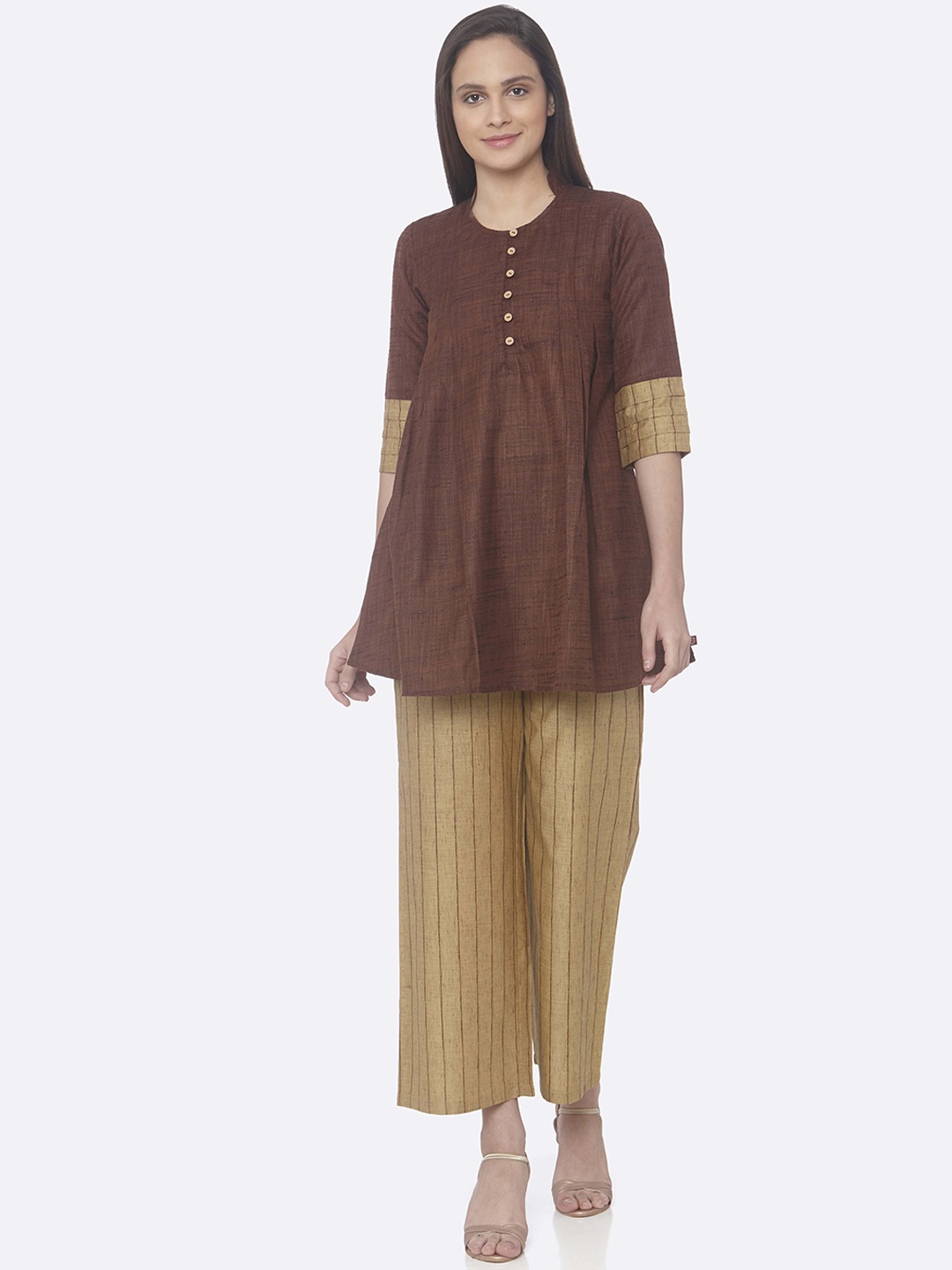 

RAISIN Women Brown Printed Kurta with Trousers