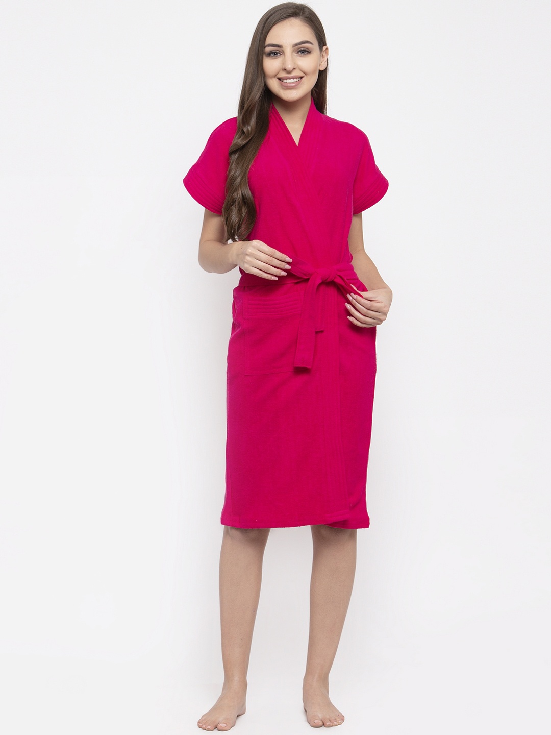 

Secret Wish Women Pink Solid Bath Robe