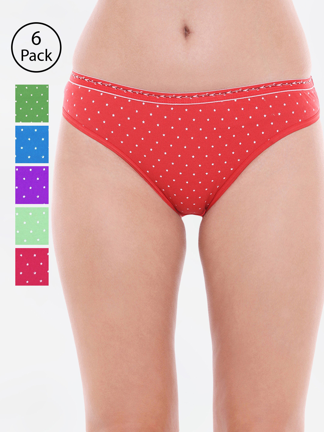 

Bodycare Women Pack of 6 Assorted Bikini Briefs