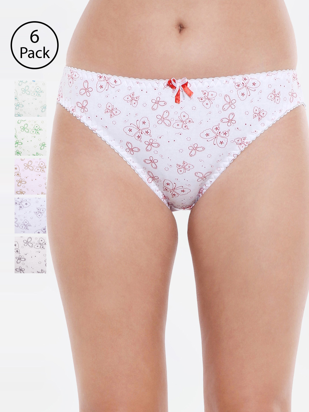 

Bodycare Women Pack of 6 Assorted Hipster Briefs 1420-6PCS