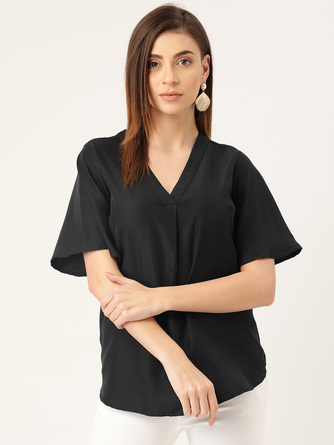 

Rute Women Black Solid Top