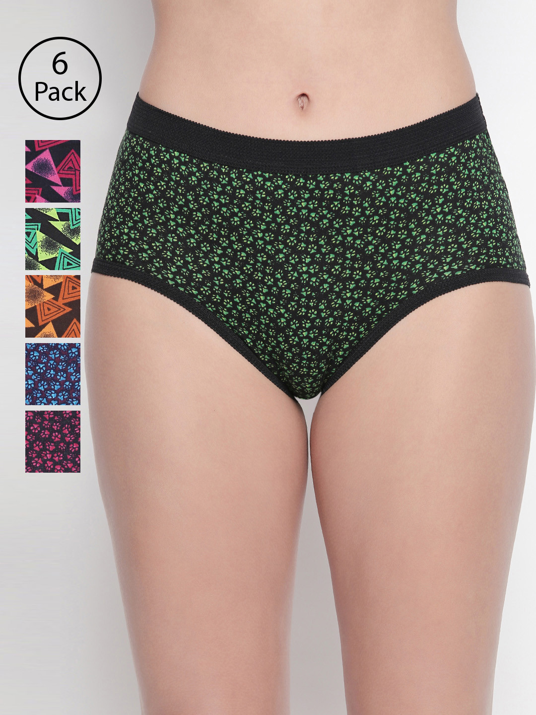 

Bodycare Women Pack Of 6 Assorted Printed Hipster Briefs 25000-6PCS
