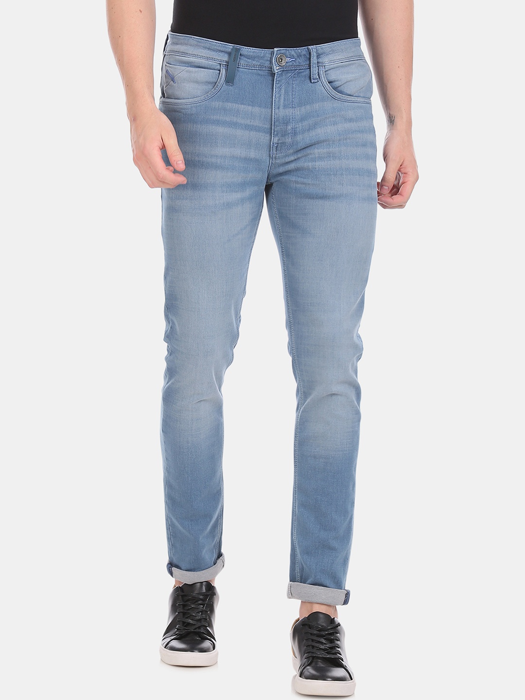

Ed Hardy Men Blue Slim Fit Mid-Rise Clean Look Stretchable Jeans