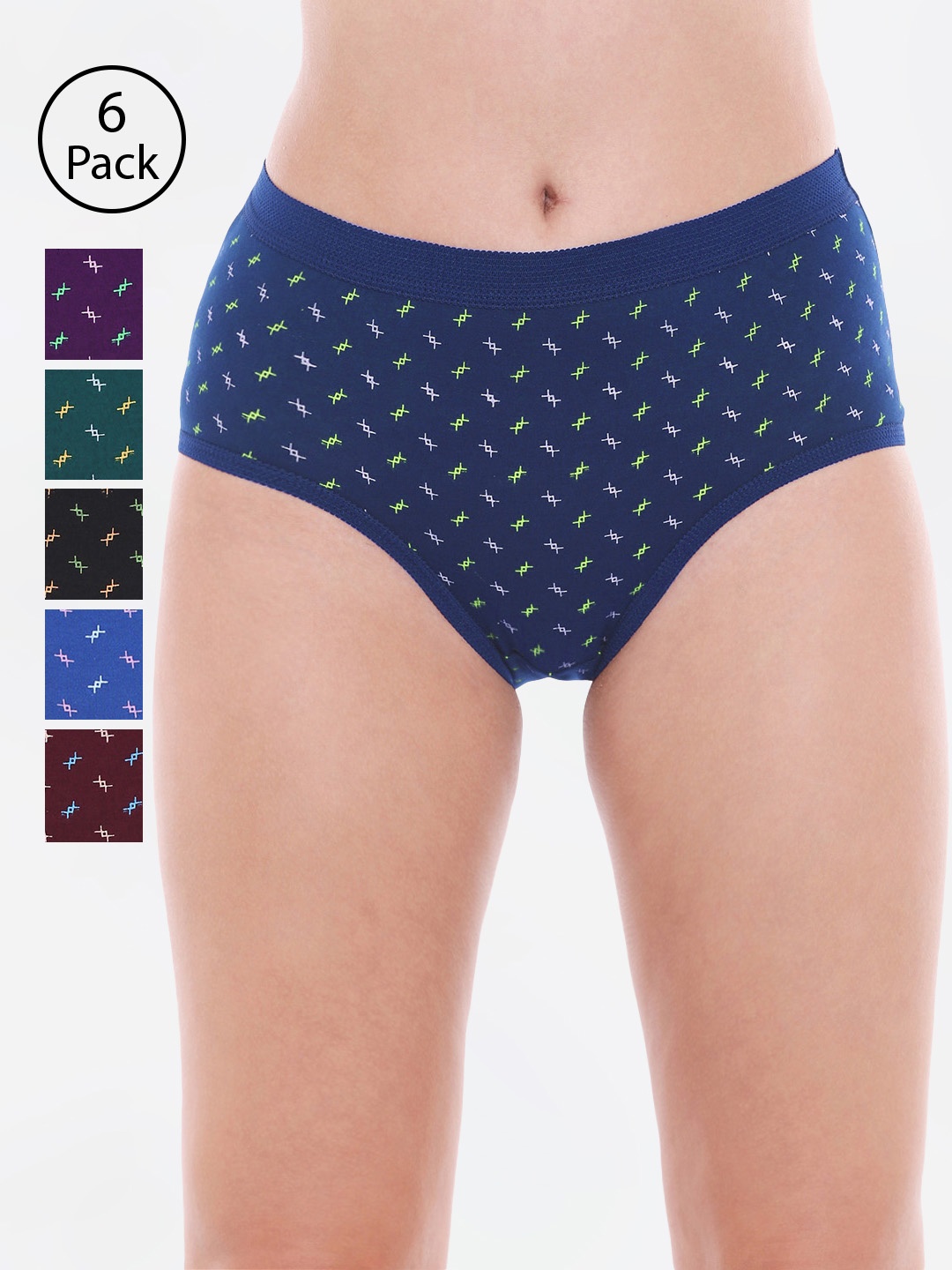 

Bodycare Women Pack of 6 Assorted Hipster Briefs 24000-6PCS