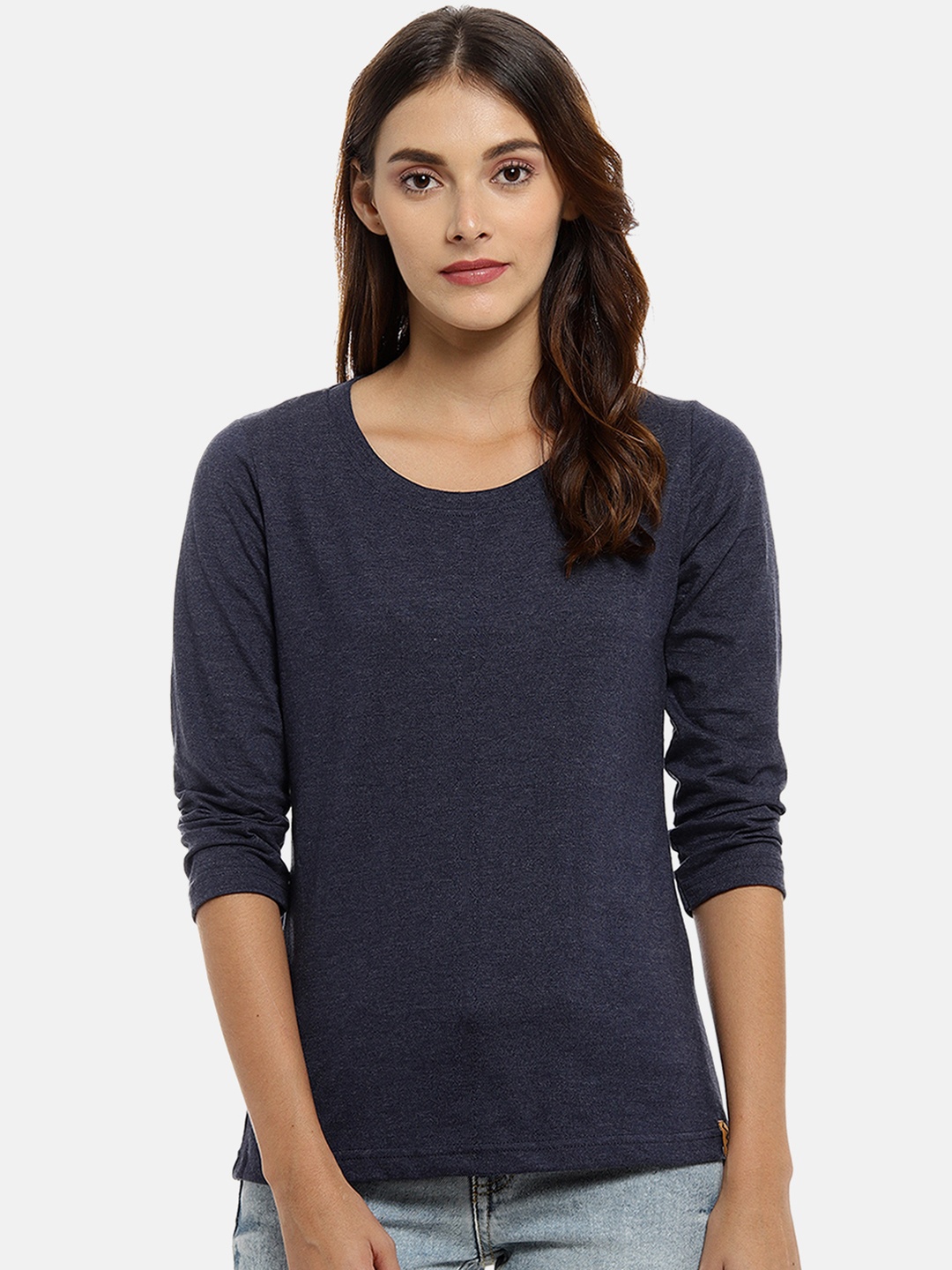 

Campus Sutra Women Blue Solid Top