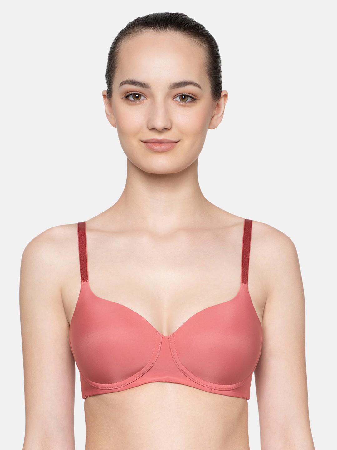 

Triumph T-Shirt Bra 60 Invisible Padded Wireless Body Make-Up Series Seamless Everyday Bra, Peach