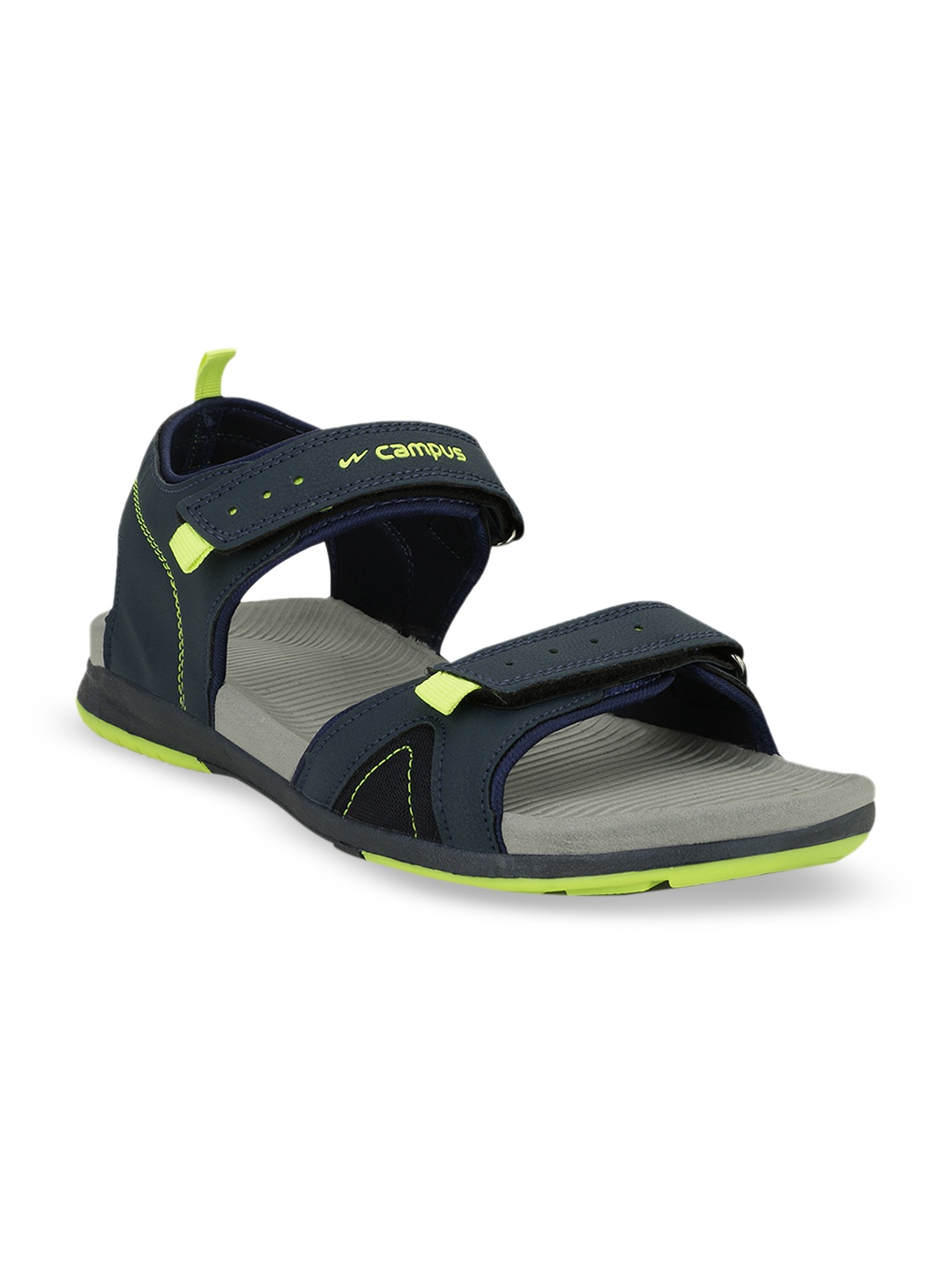 

Campus Men Navy Blue & Green Sports Sandals