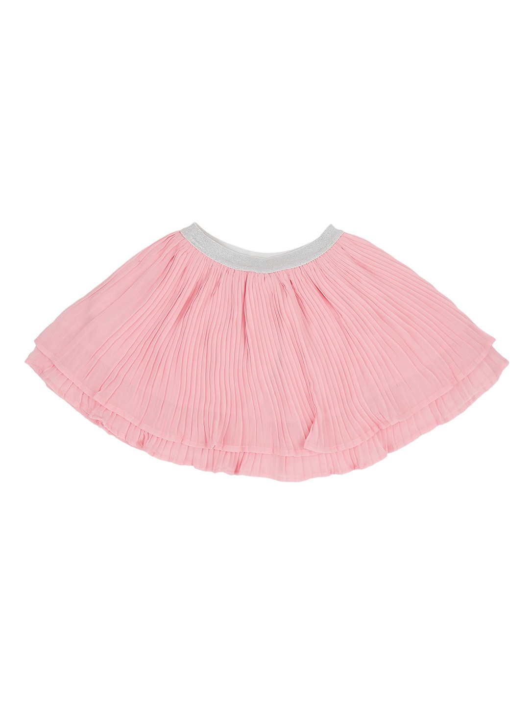 

Pantaloons Junior Girls Pink Solid Flared Mini Skirt