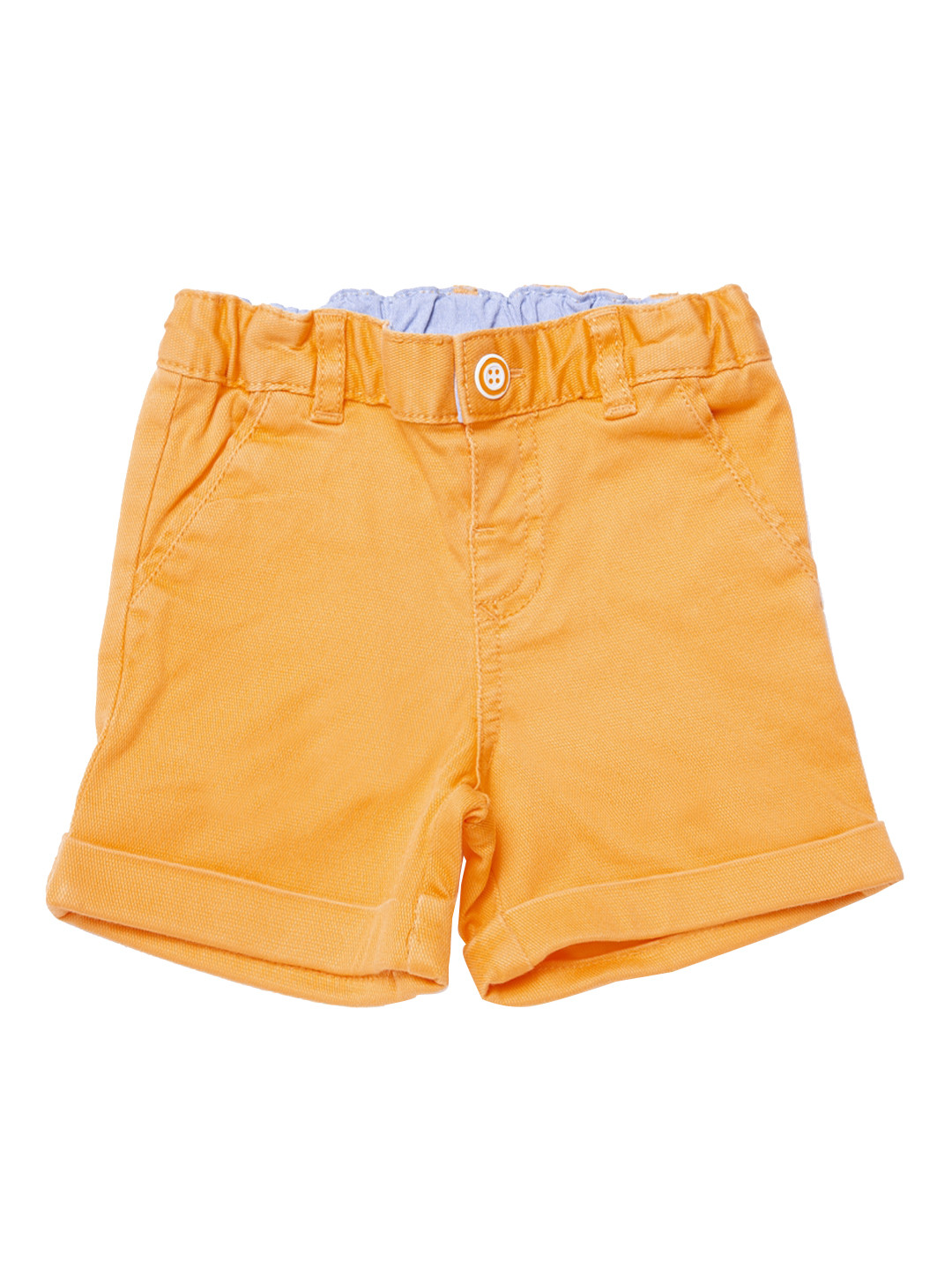 

Chicco Boys Orange Solid Denim Shorts