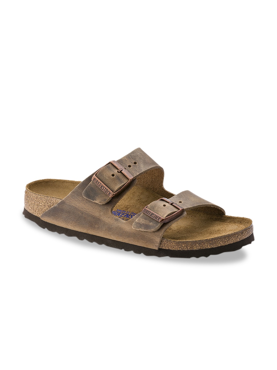 

Birkenstock Arizona Soft Footbed Tobacco Brown Regular Width Oiled Leather Two-Strap Sandal
