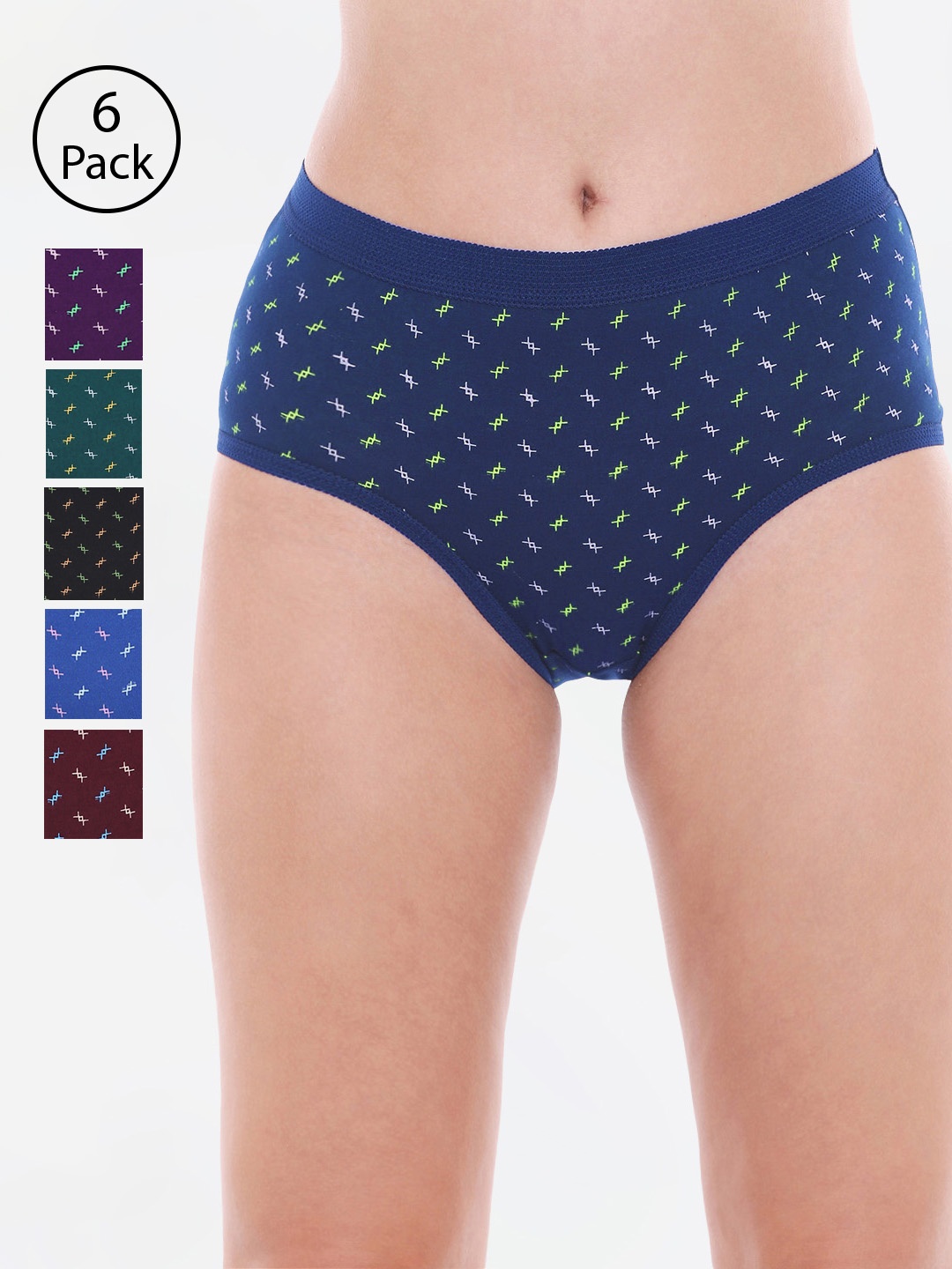

Bodycare Women Pack of 6 Assorted Hipster Briefs 24000-6PCS
