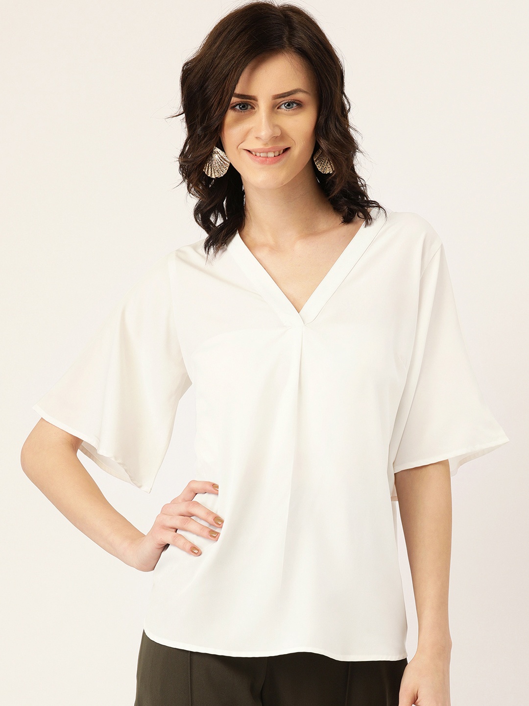 

Rute Women White Solid Top