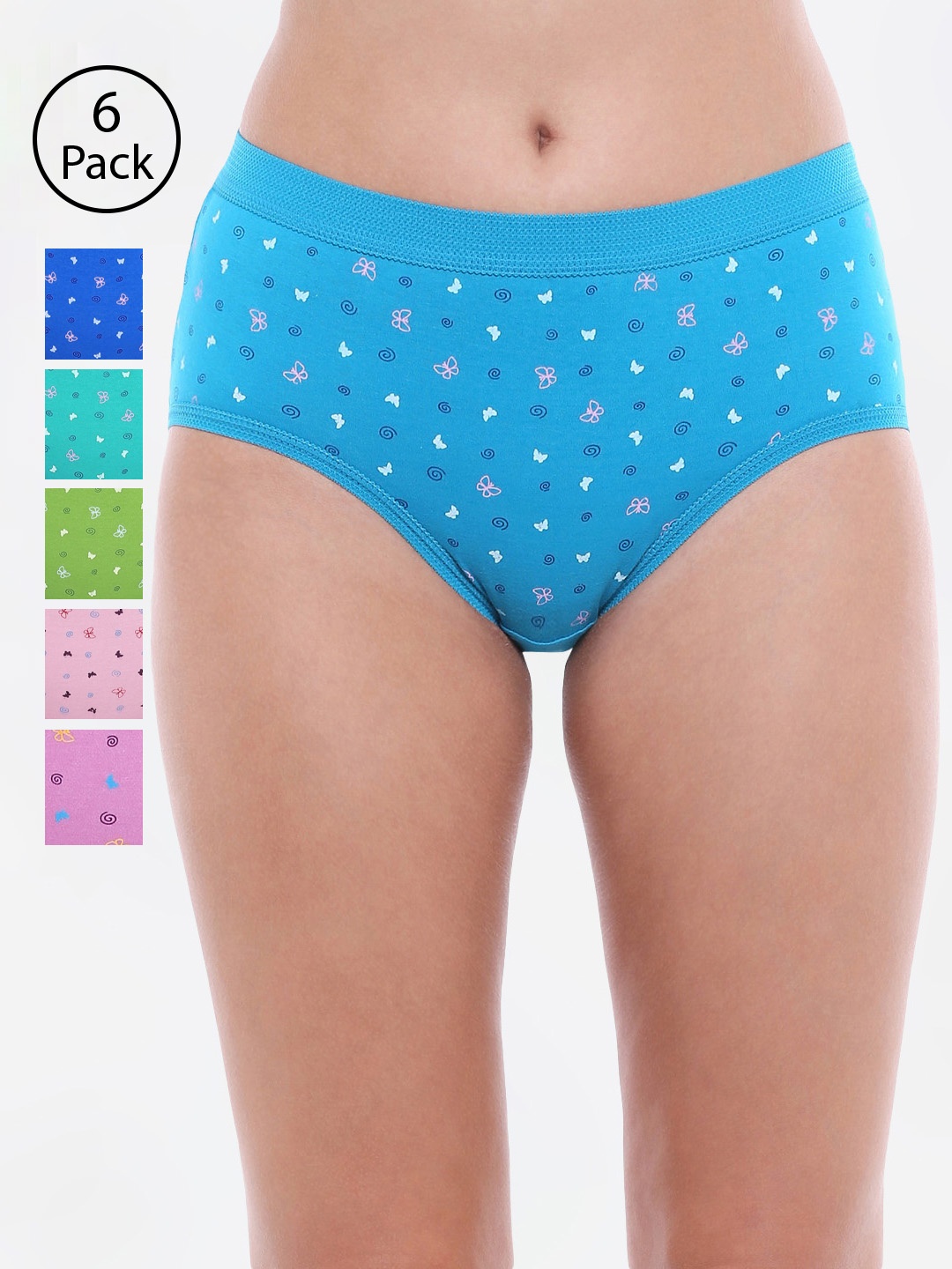 

Bodycare Women Pack of 6 Assorted Hipster Briefs 22000-6PCS