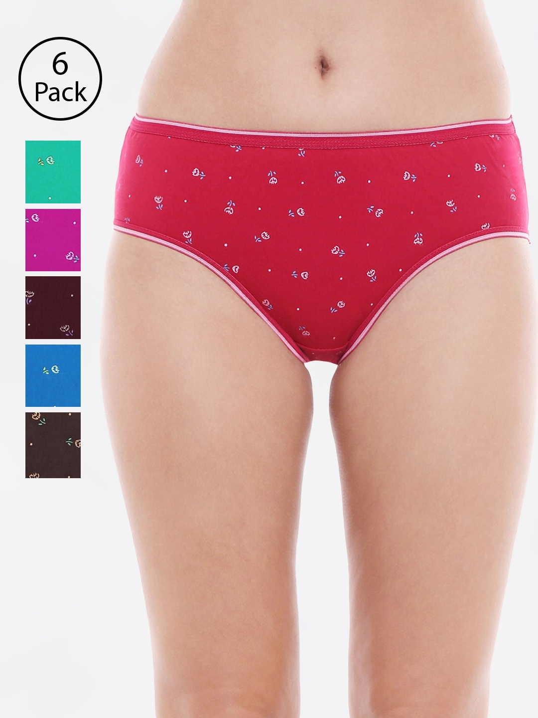 

Bodycare Women Pack of 6 Assorted Hipster Briefs 400D-6PCS