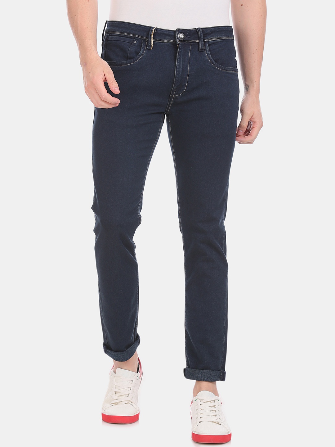 

Ed Hardy Men Blue Slim Fit Mid-Rise Clean Look Stretchable Jeans