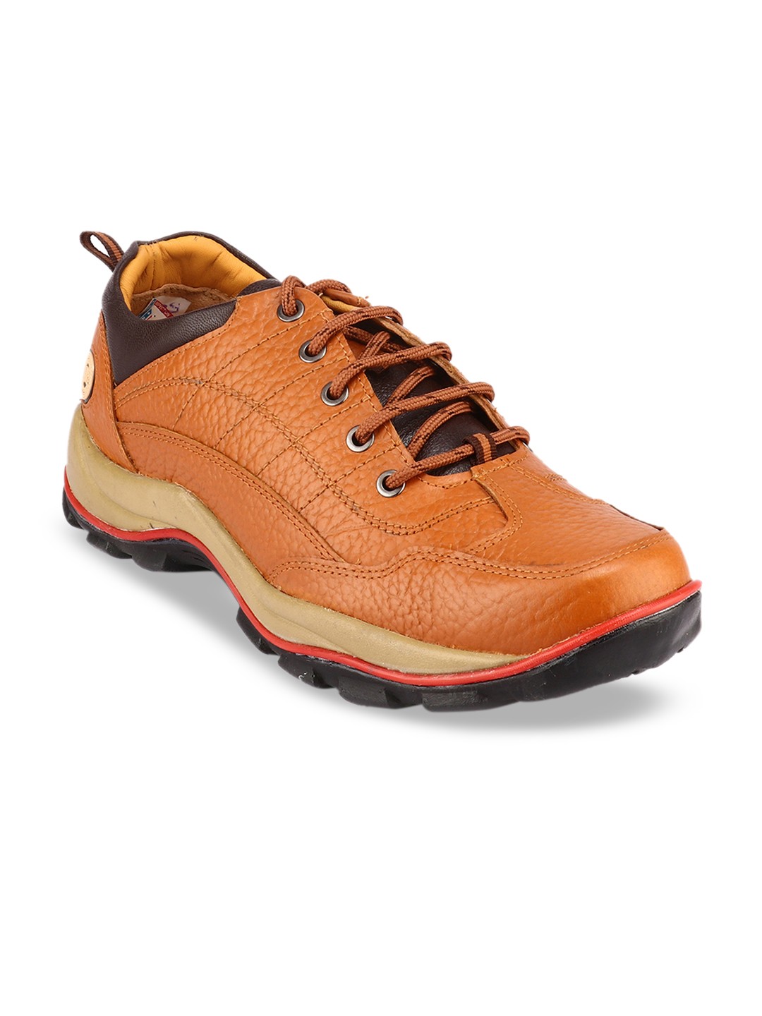 

Red Chief Men Tan Brown Leather Sneakers