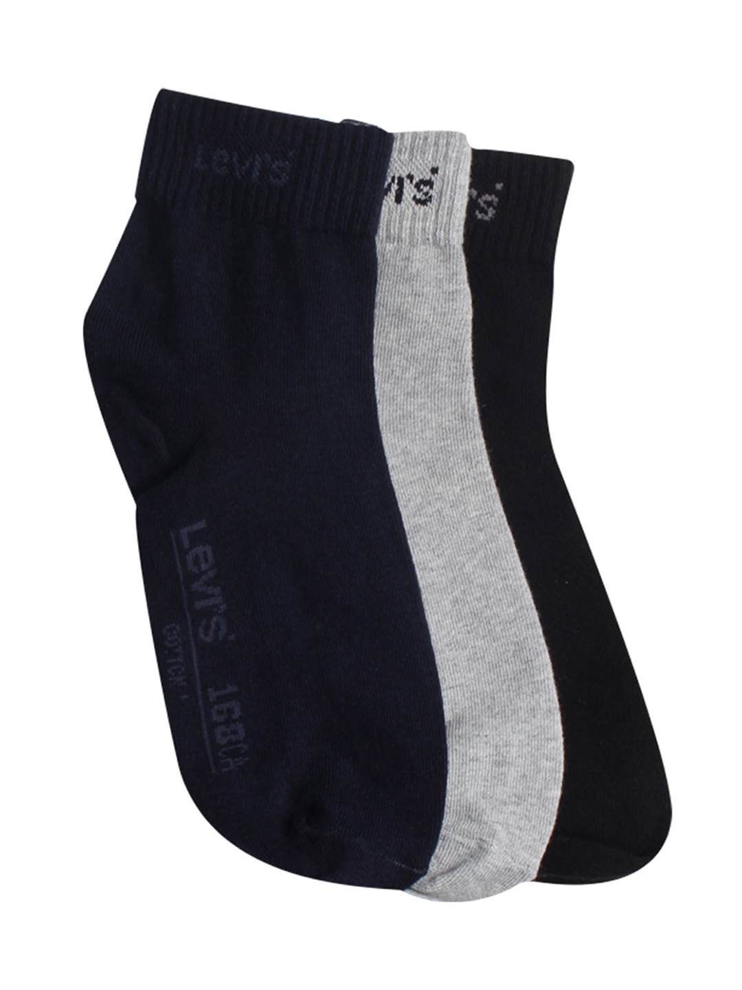 

Levis Men Pack of 3 Assorted Ankle-Length Socks
