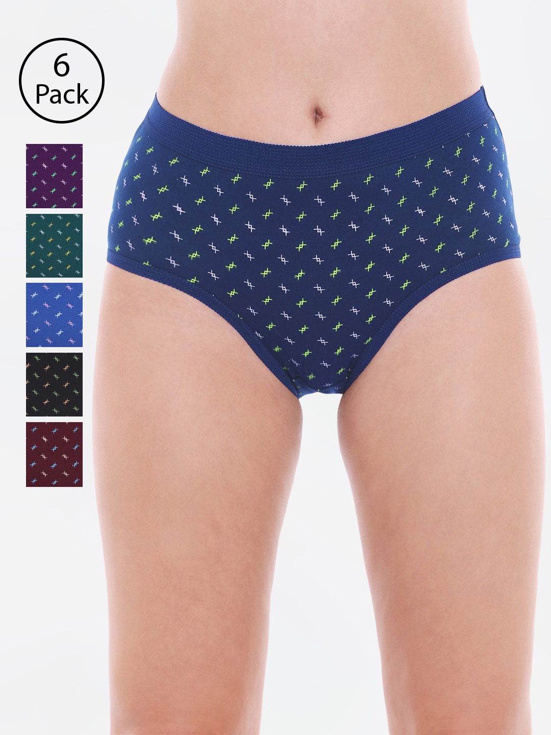 

Bodycare Women Pack of 6 Assorted Hipster Briefs 24000-6PCS