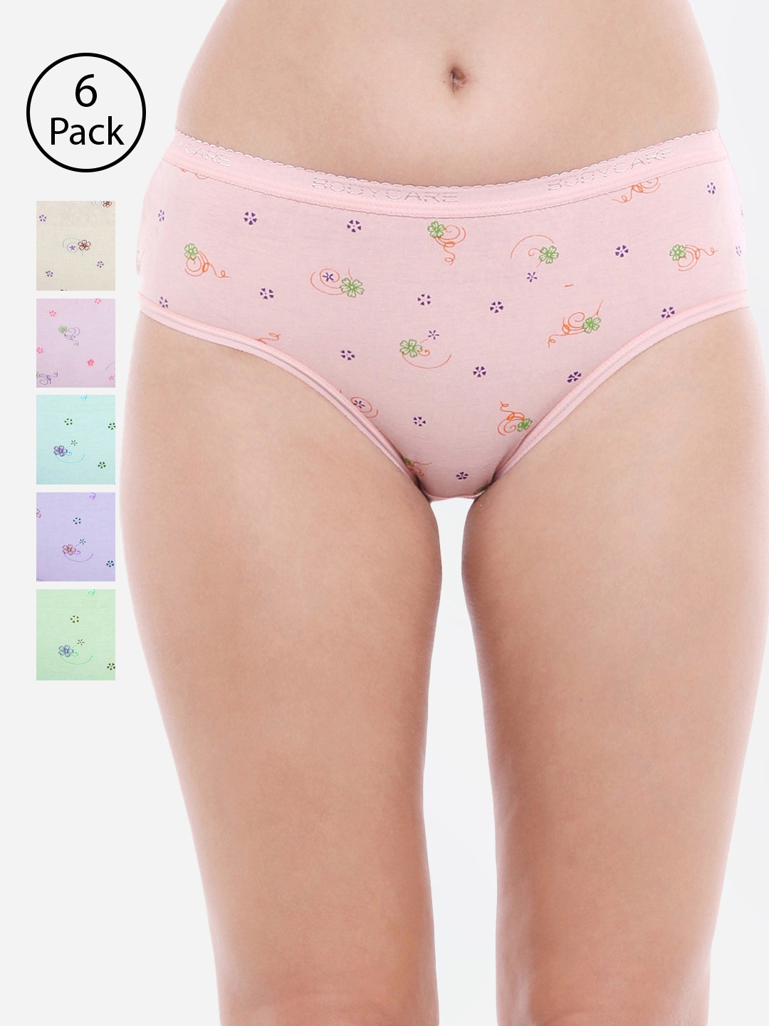 Bodycare Women Pack of 6 Assorted Hipster Briefs 3000-6PCS