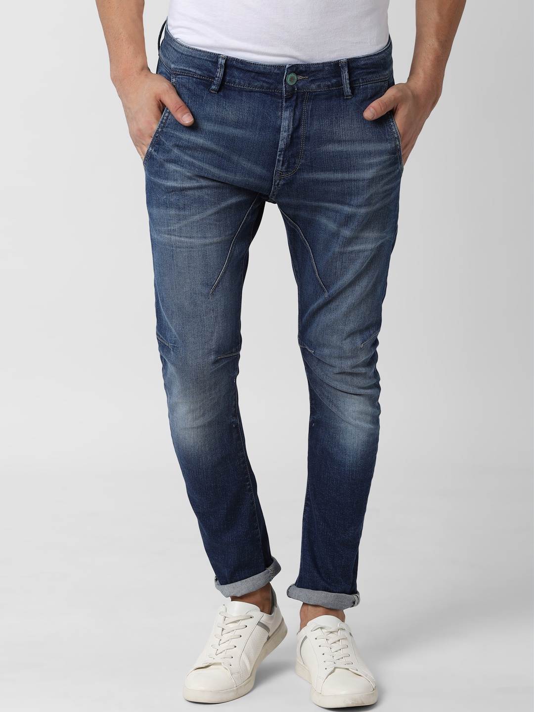 

Peter England Casuals Men Navy Blue Slim Fit Mid-Rise Clean Look Jeans
