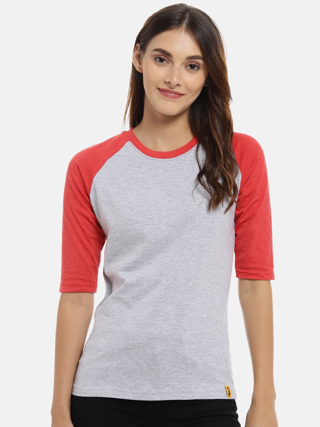 

Campus Sutra Women Grey Solid Top