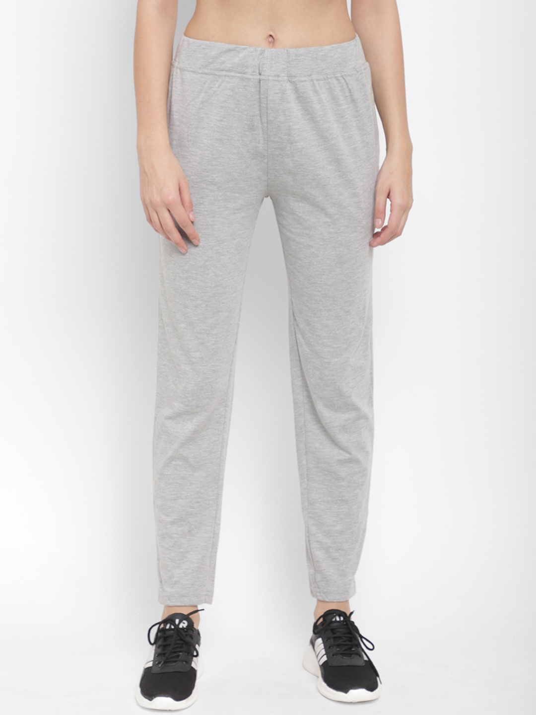 

Floret Women Grey Melange Solid Slim-Fit Track Pants