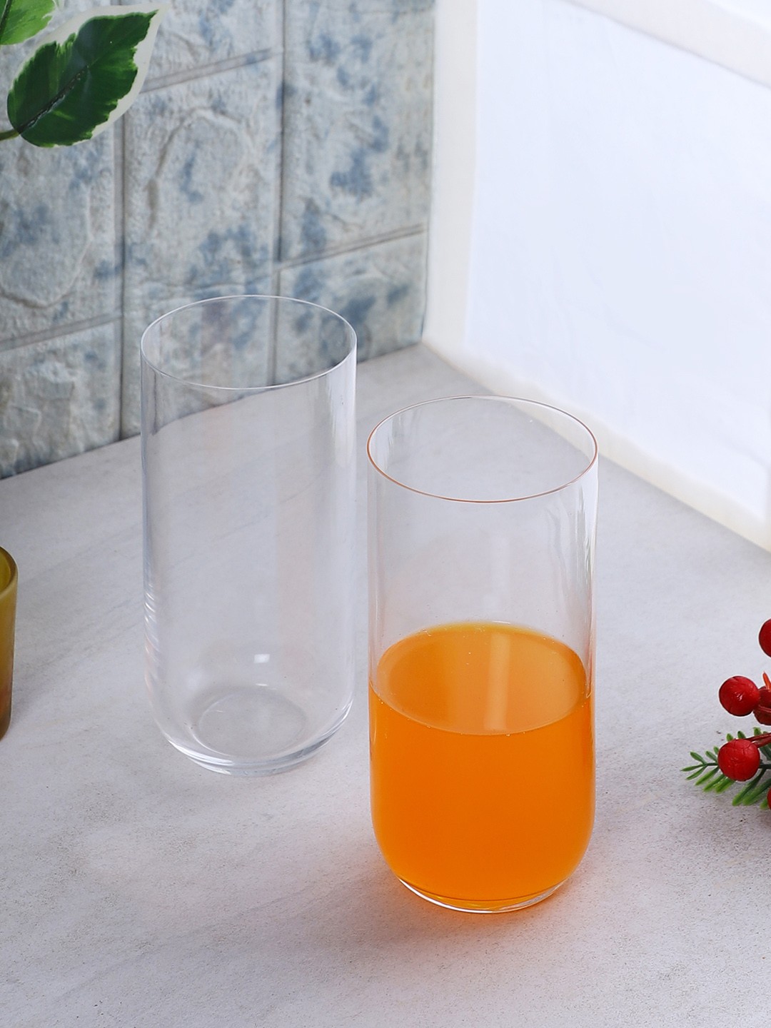 

Set of 6 Uma Crystal Drinking Glass Lead free 440 ml, Transparent