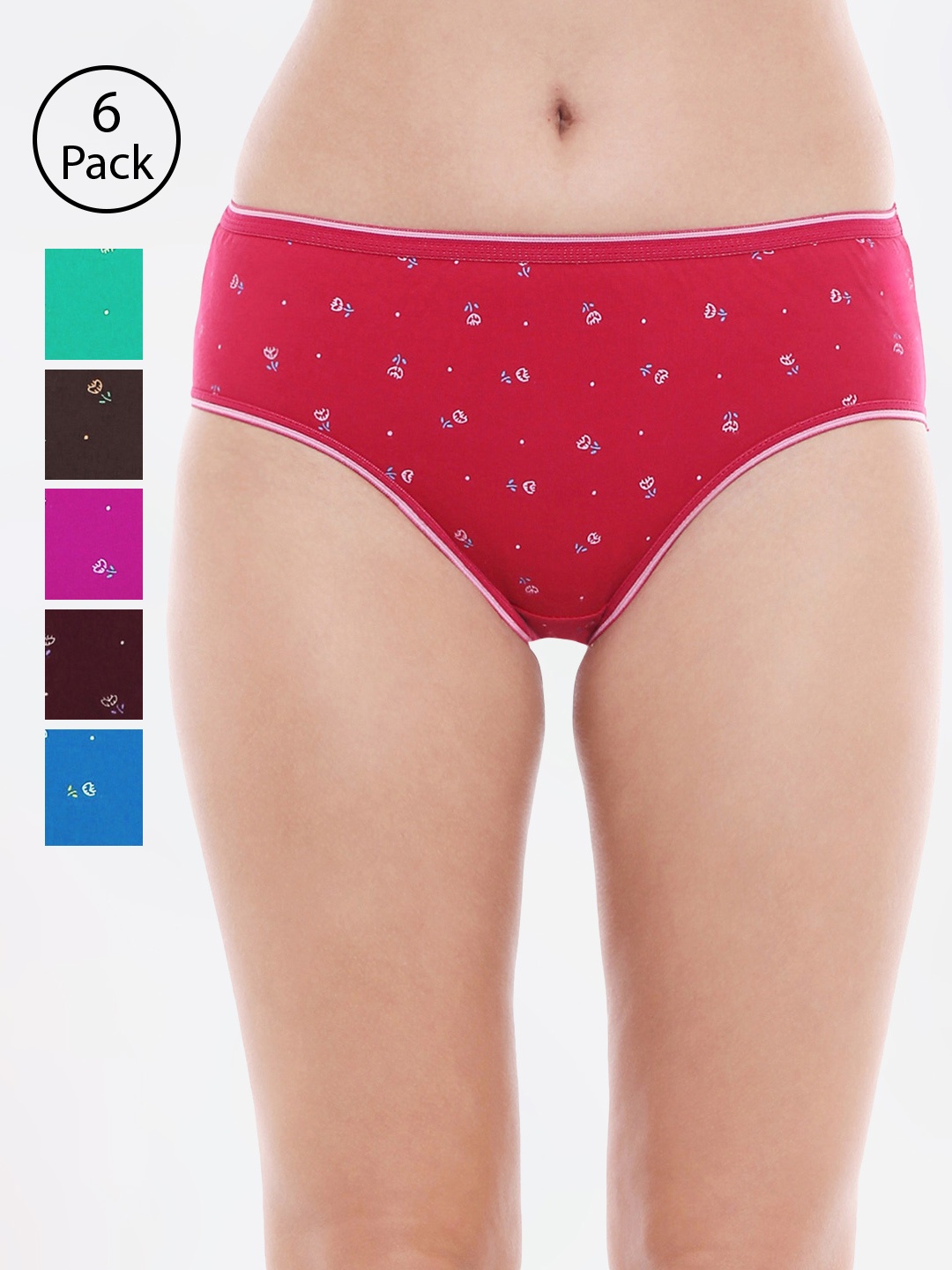 

Bodycare Women Pack of 6 Assorted Hipster Briefs 400D-6PCS
