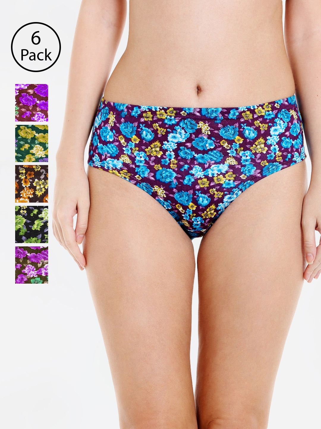 

Bodycare Women Pack of 6 Assorted Hipster Briefs 3800D-6PCS