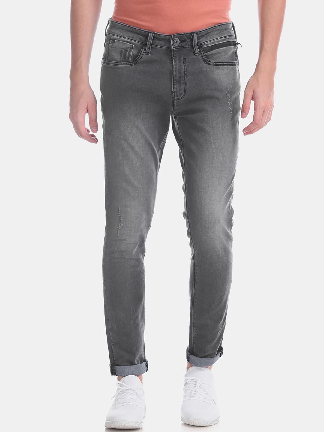 

Ed Hardy Men Grey Skinny Fit Mid-Rise Clean Look Jeans