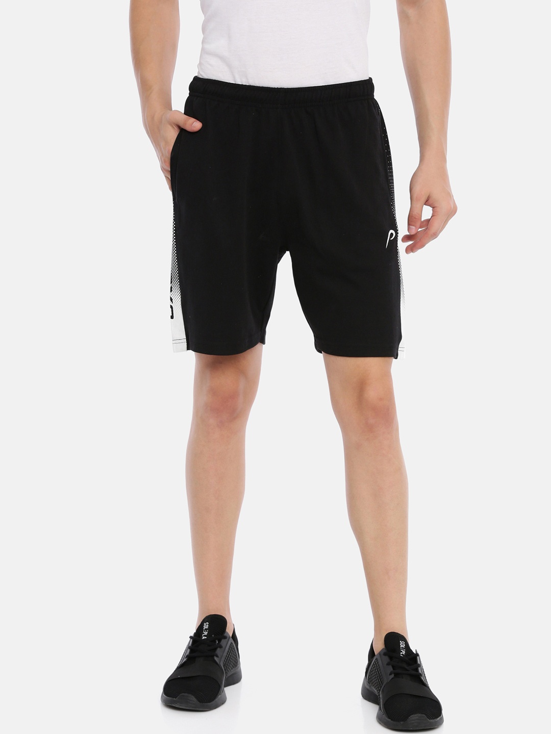 

Proline Active Men Black Printed Regular Fit Sports Shorts