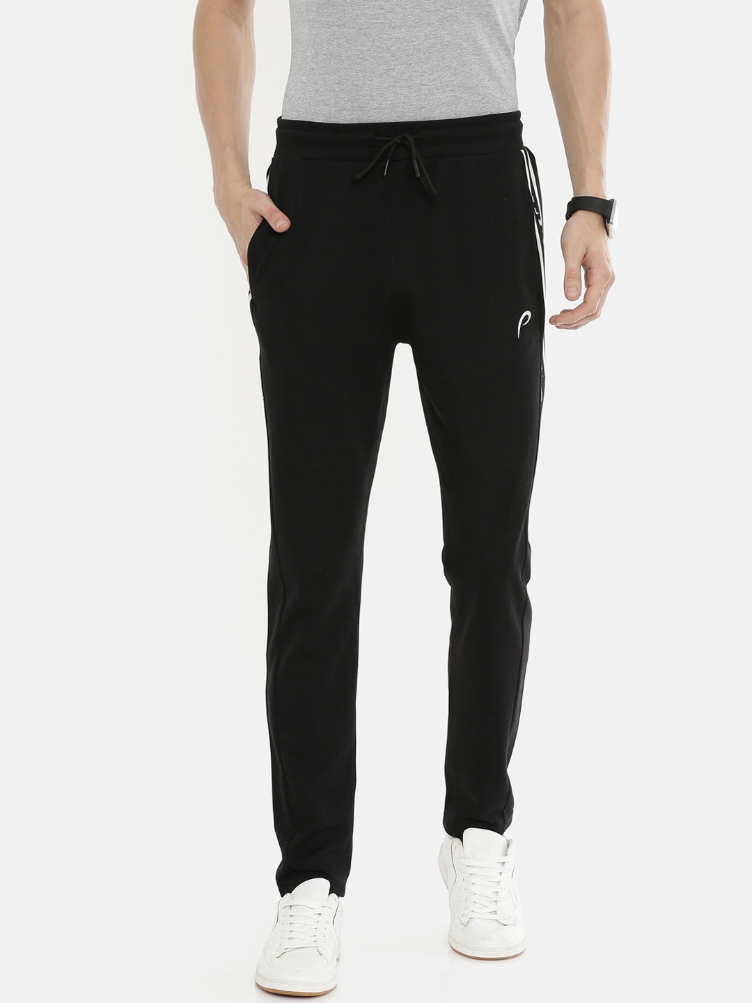 

Proline Active Men Black Solid Slim-Fit Track Pants
