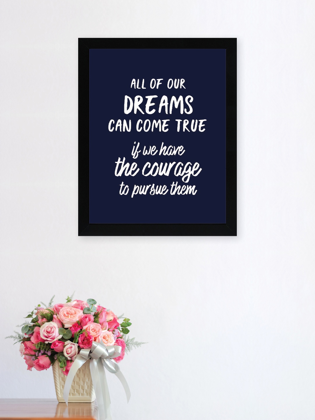 

nest ART Blue & White Motivational Thoughts Printed Framed Wall Art