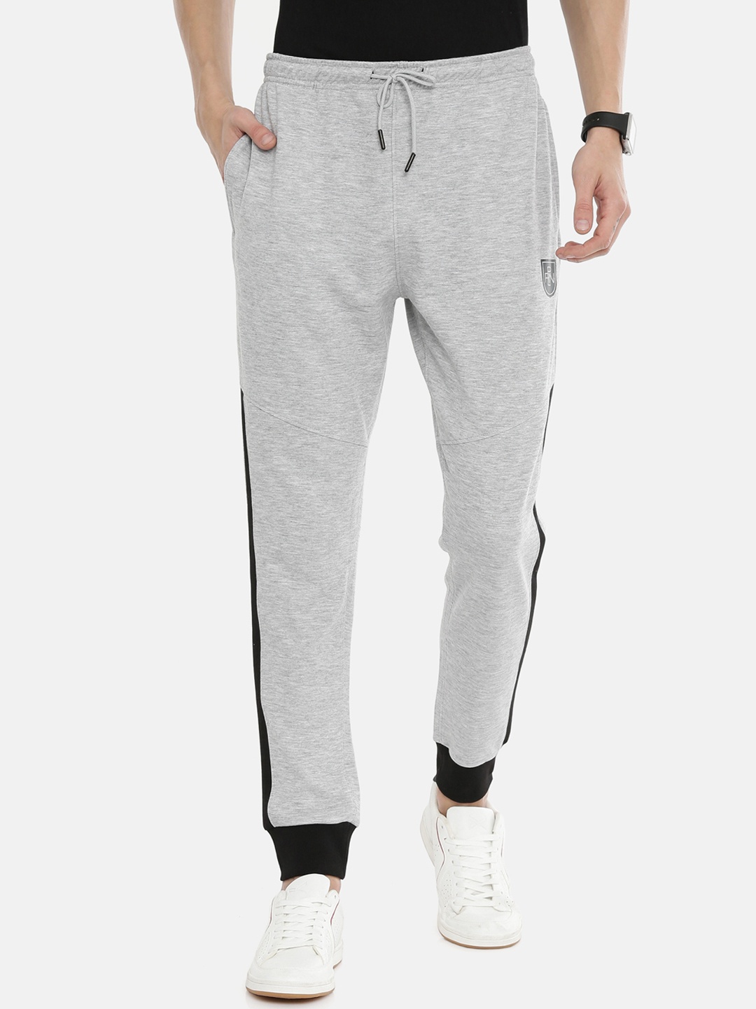 

Proline Active Men Grey Melange Solid Slim Fit Joggers