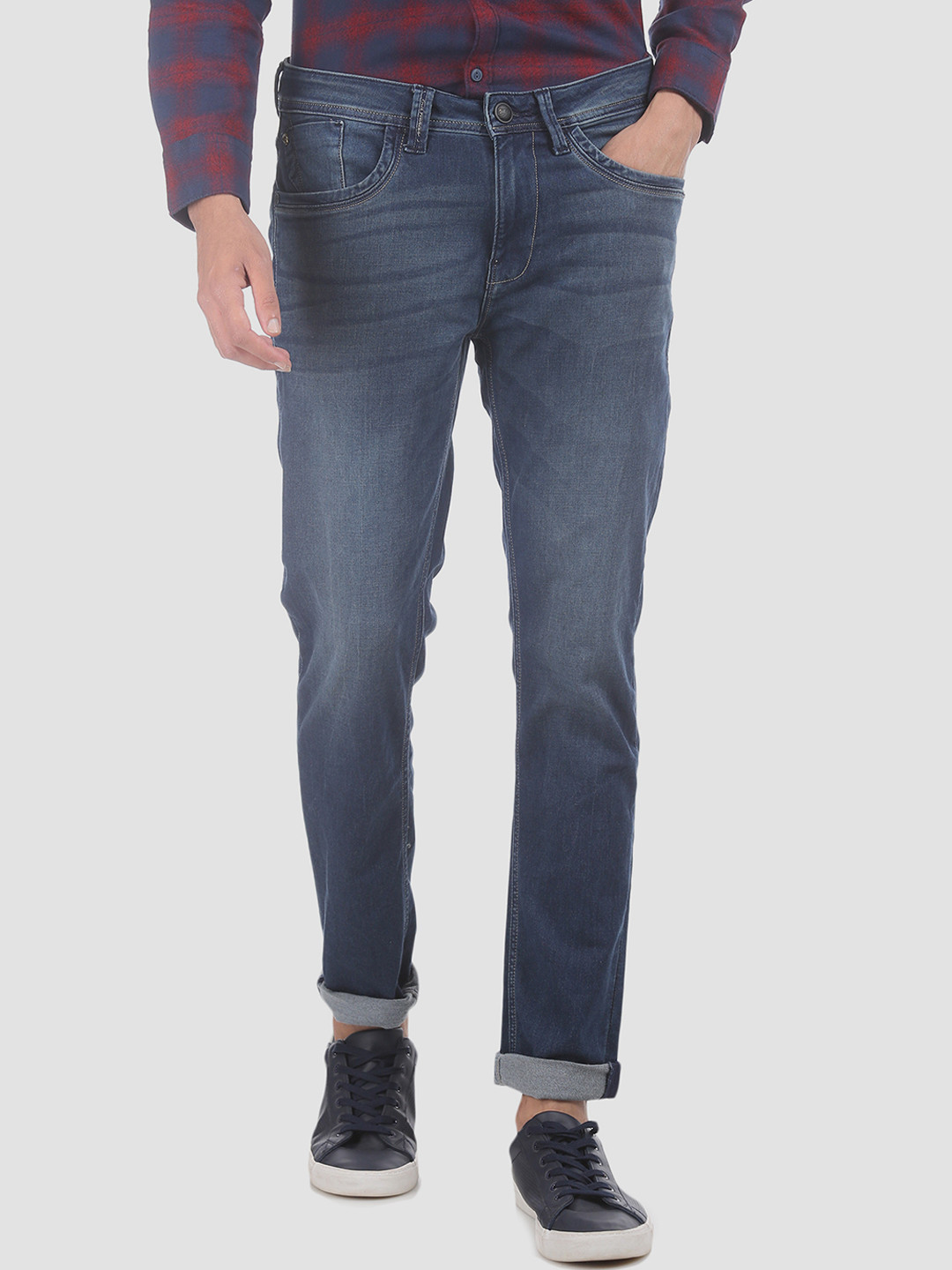 

Ed Hardy Men Blue Skinny Fit Mid-Rise Clean Look Jeans