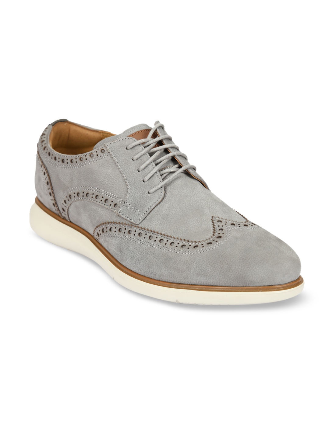 

Florsheim Men Grey Nubuck Brogues