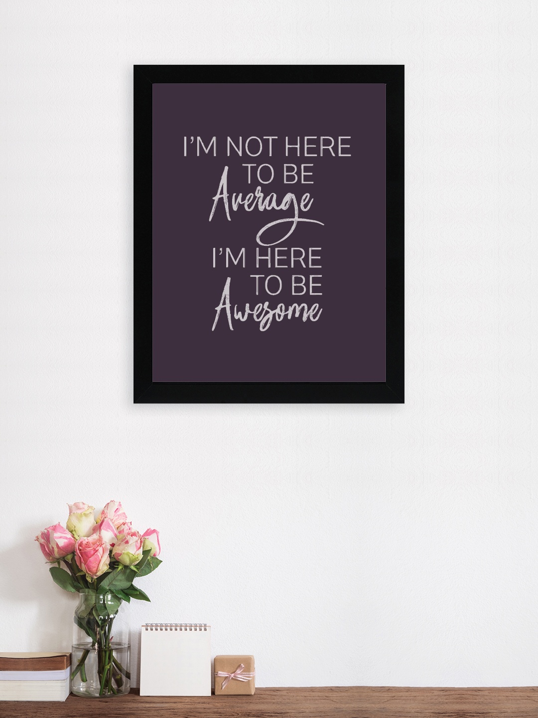 

nest ART Purple & Grey Motivational Thoughts Printed Framed Wall Art
