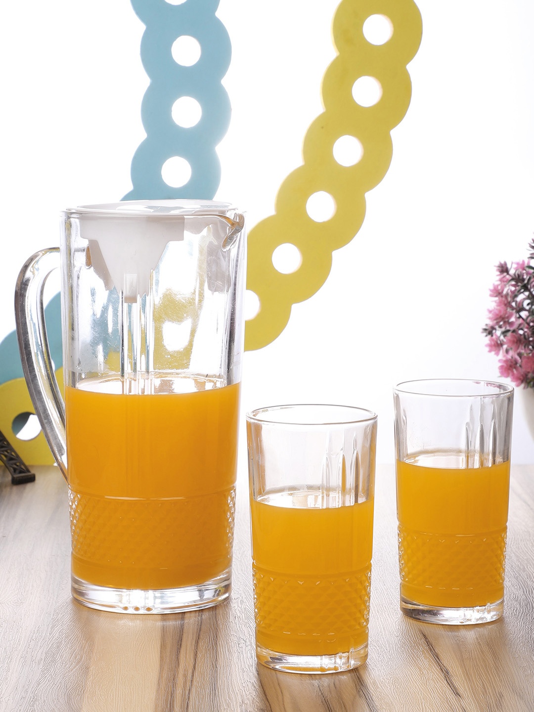 

ceradeco Transparent 6-Pieces Solid Glasses & Jug Set