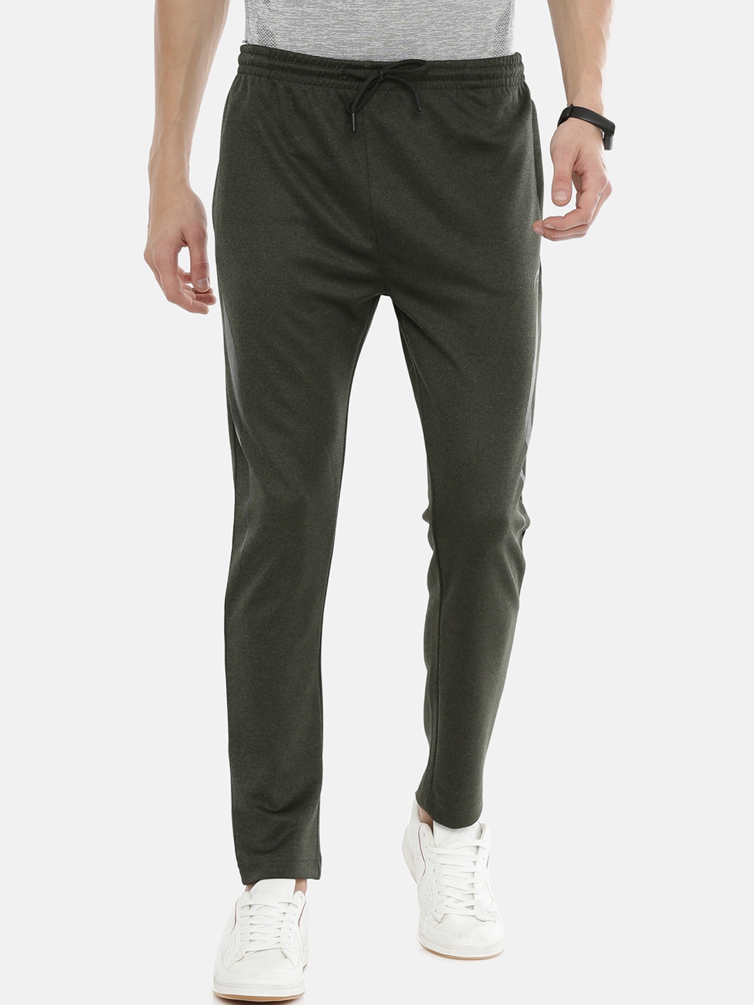 

Proline Active Men Olive Green Solid Slim-Fit Track Pants