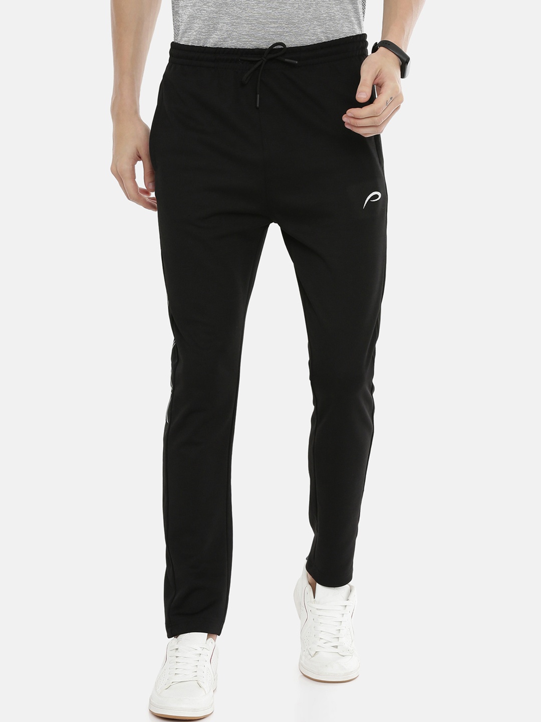 Proline Active Men Black Solid Slim-Fit Track Pants