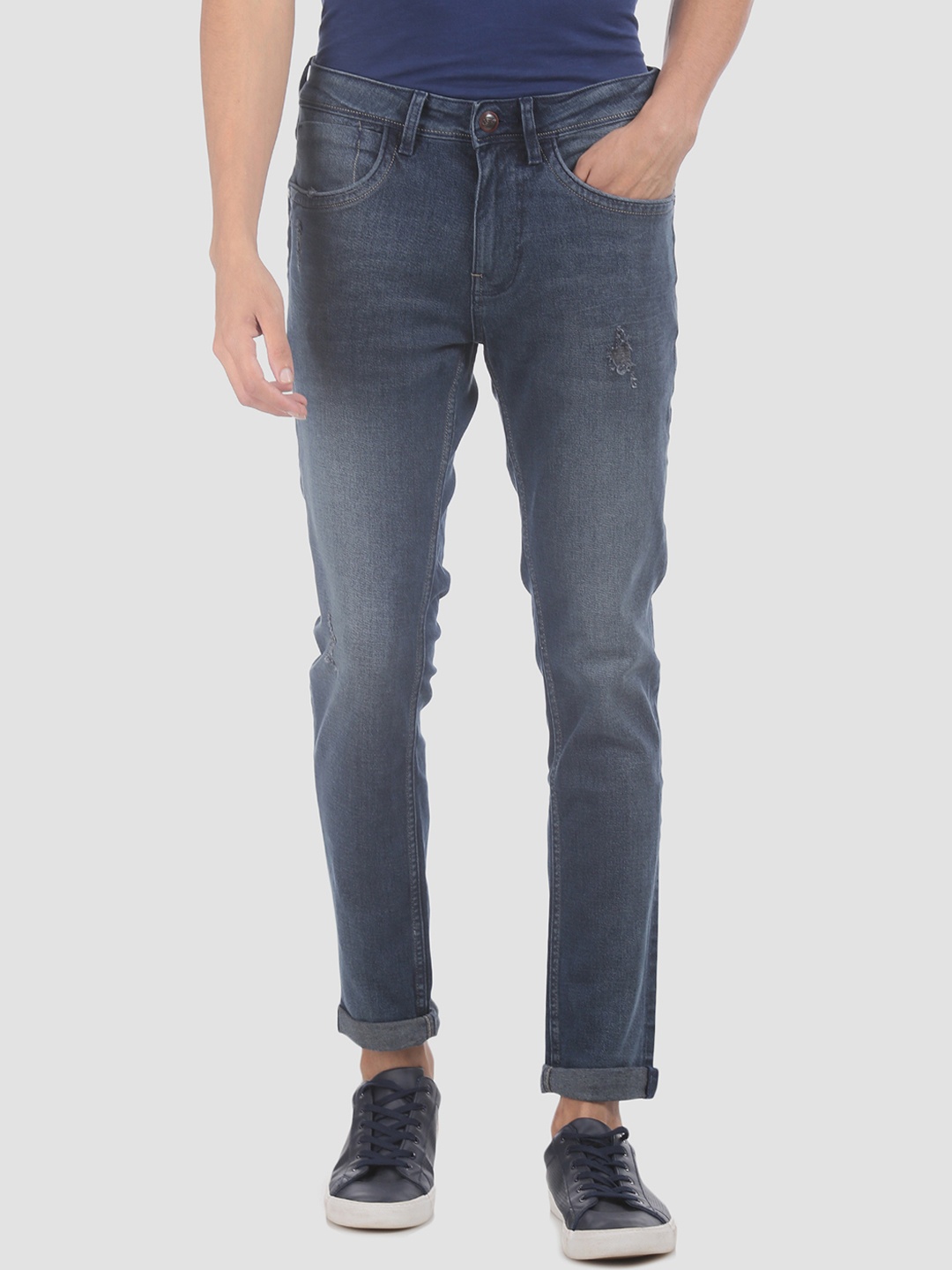 

Ed Hardy Men Blue Slim Fit Mid-Rise Clean Look Jeans