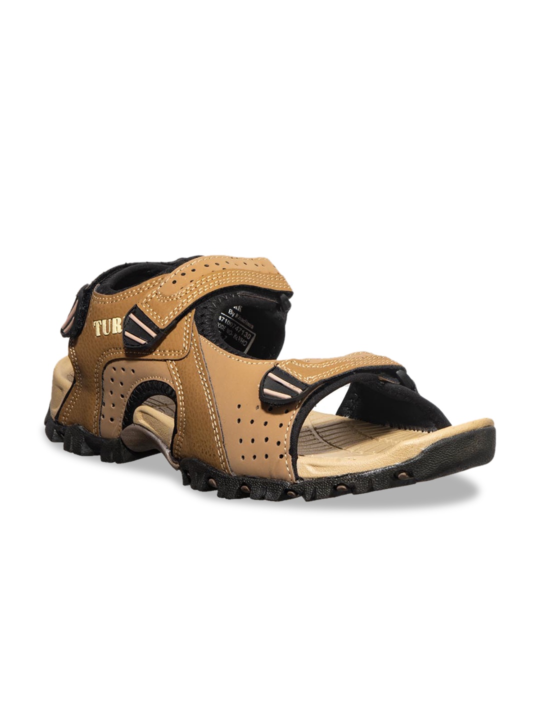 

Khadims Men Brown Solid Sports Sandals