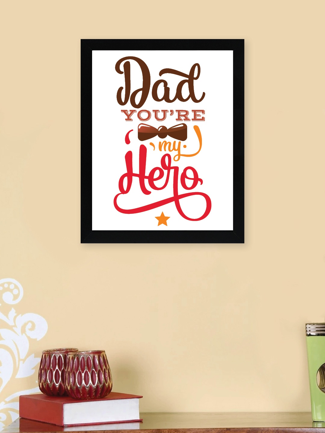 

nest ART Brown & Red Paper Plain Print Quotes Framed Wall Art