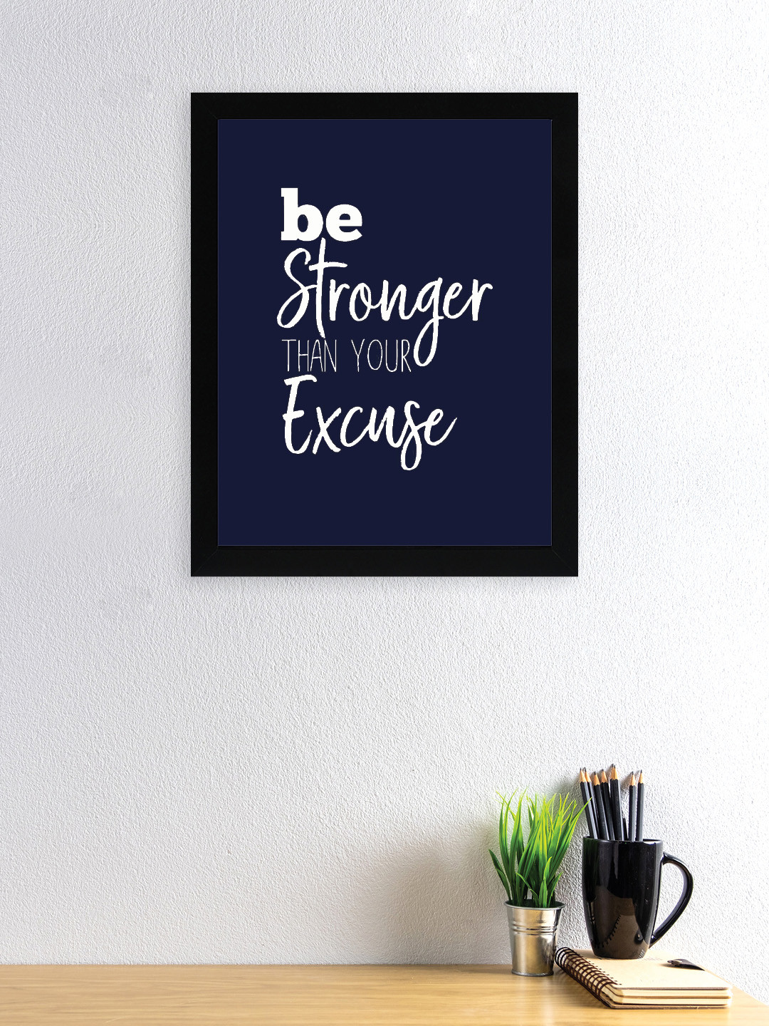 

nest ART Blue & White Motivational Thoughts Printed Framed Wall Art