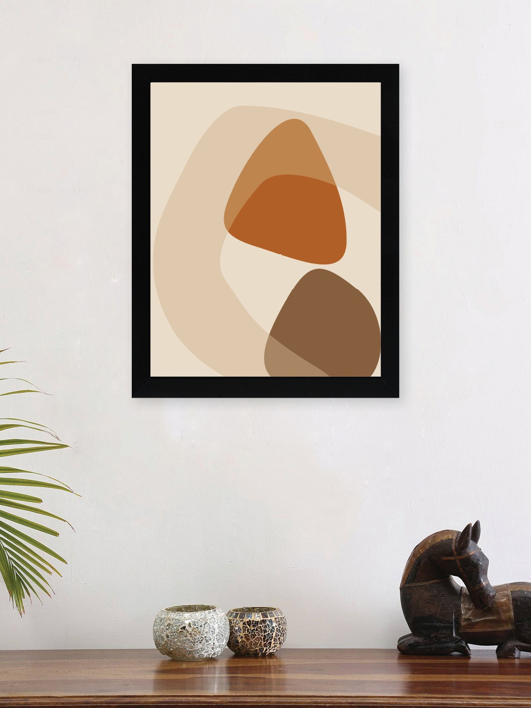 

nest ART Beige & Brown Paper Plain Print Framed Wall Art