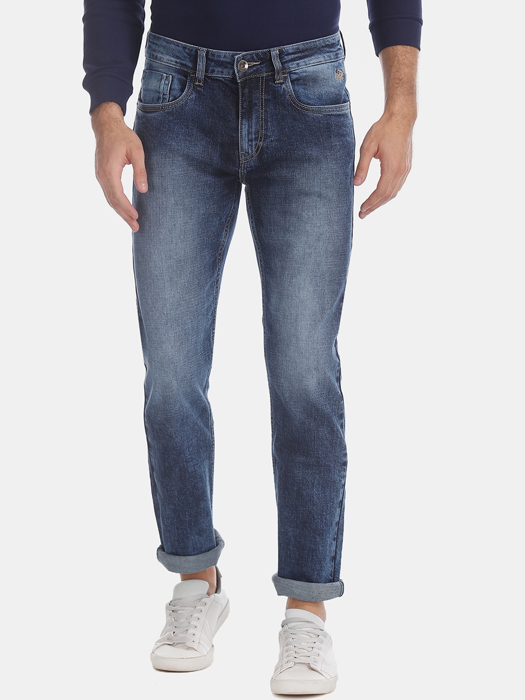 

Flying Machine Men Blue Slim Fit Mid-Rise Clean Look Stretchable Jeans