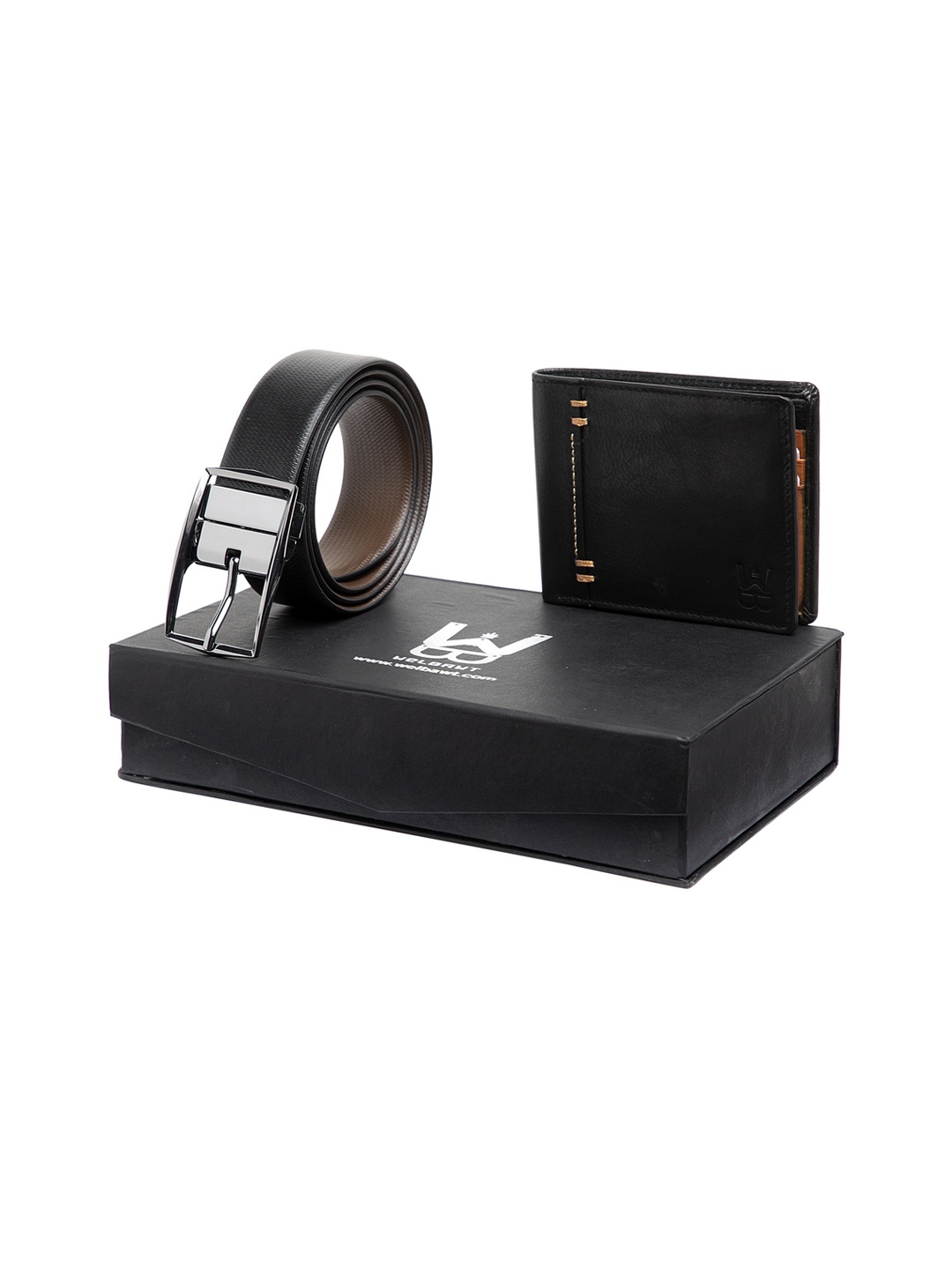 

WELBAWT Men Black & Brown Accessory Gift Set