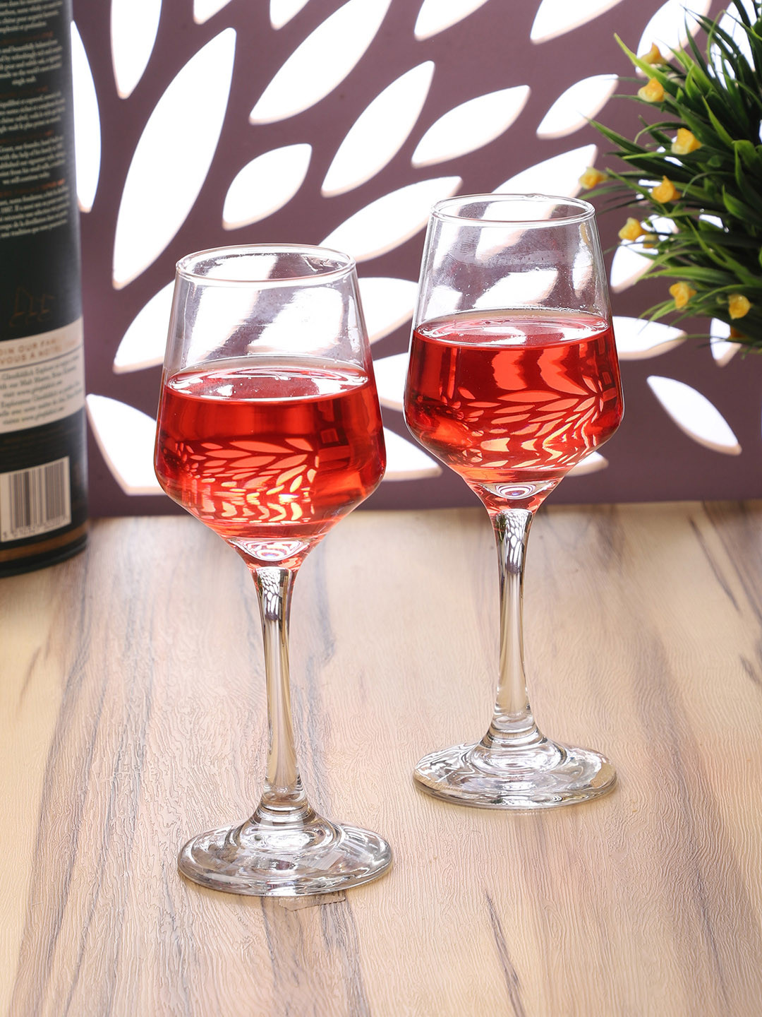

ceradeco Set Of 6 Transparent Solid Imported Wine Glasses